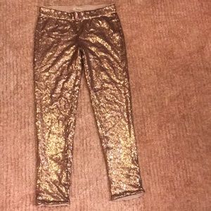 Gold sequence pants